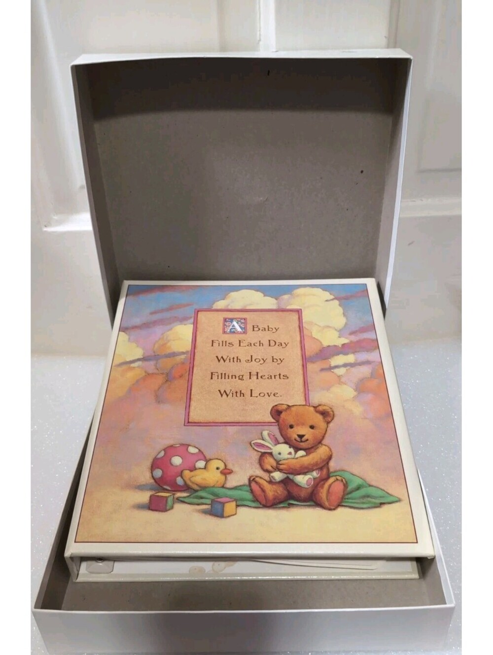 Vtg HALLMARK BABY KEEPSAKE ALBUM Birth Adopt Extra Page Original Box NEW Unused